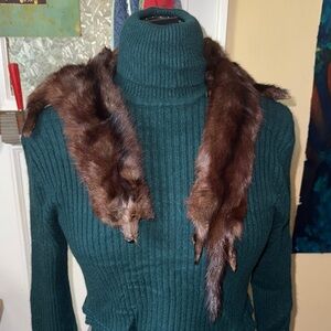 Vintage Minks full fur Collar Stole Wrap Scarf 1930’s 40’s 50’s